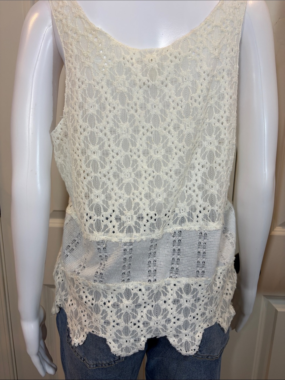 Free People Cream Lace Layered Camisole - Picture 5 of 5